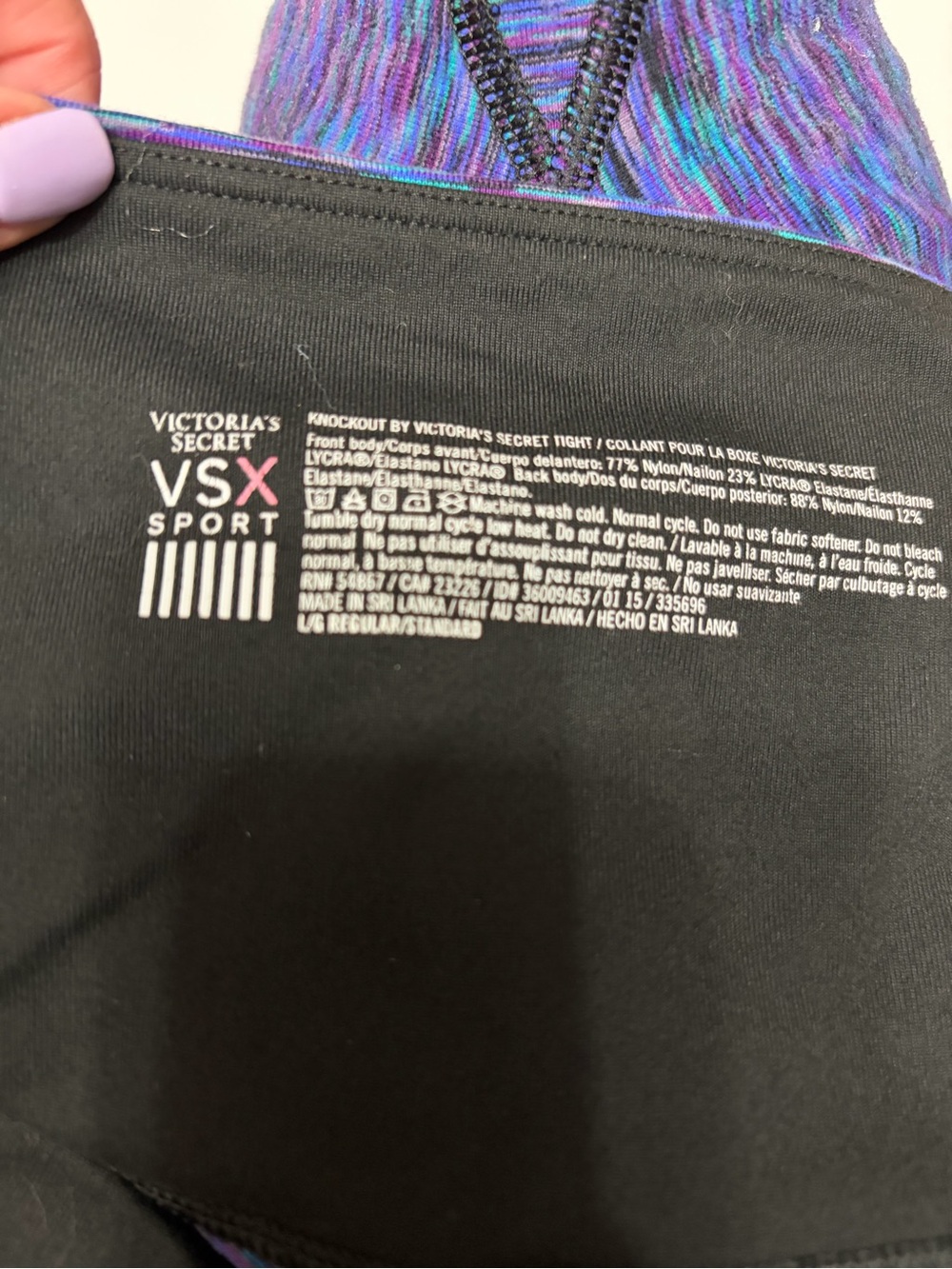 Victoria's Secret sport Women’s Black Performance Leggings size large - Picture 4 of 6